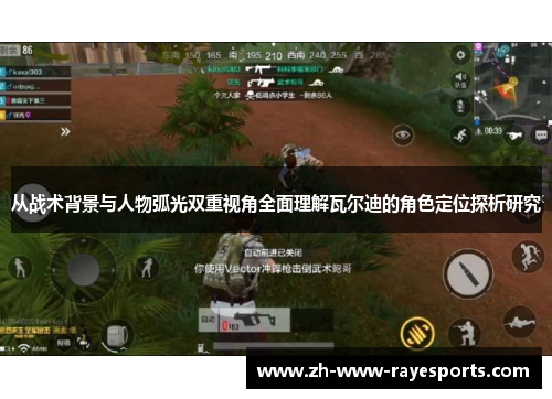 从战术背景与人物弧光双重视角全面理解瓦尔迪的角色定位探析研究