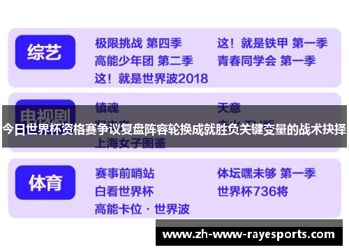 今日世界杯资格赛争议复盘阵容轮换成就胜负关键变量的战术抉择